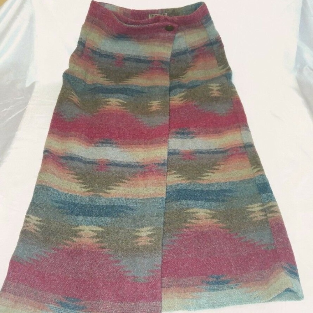 Vintage No 4 EXP Jeans Aztec Wrap Skirt Size 3/4